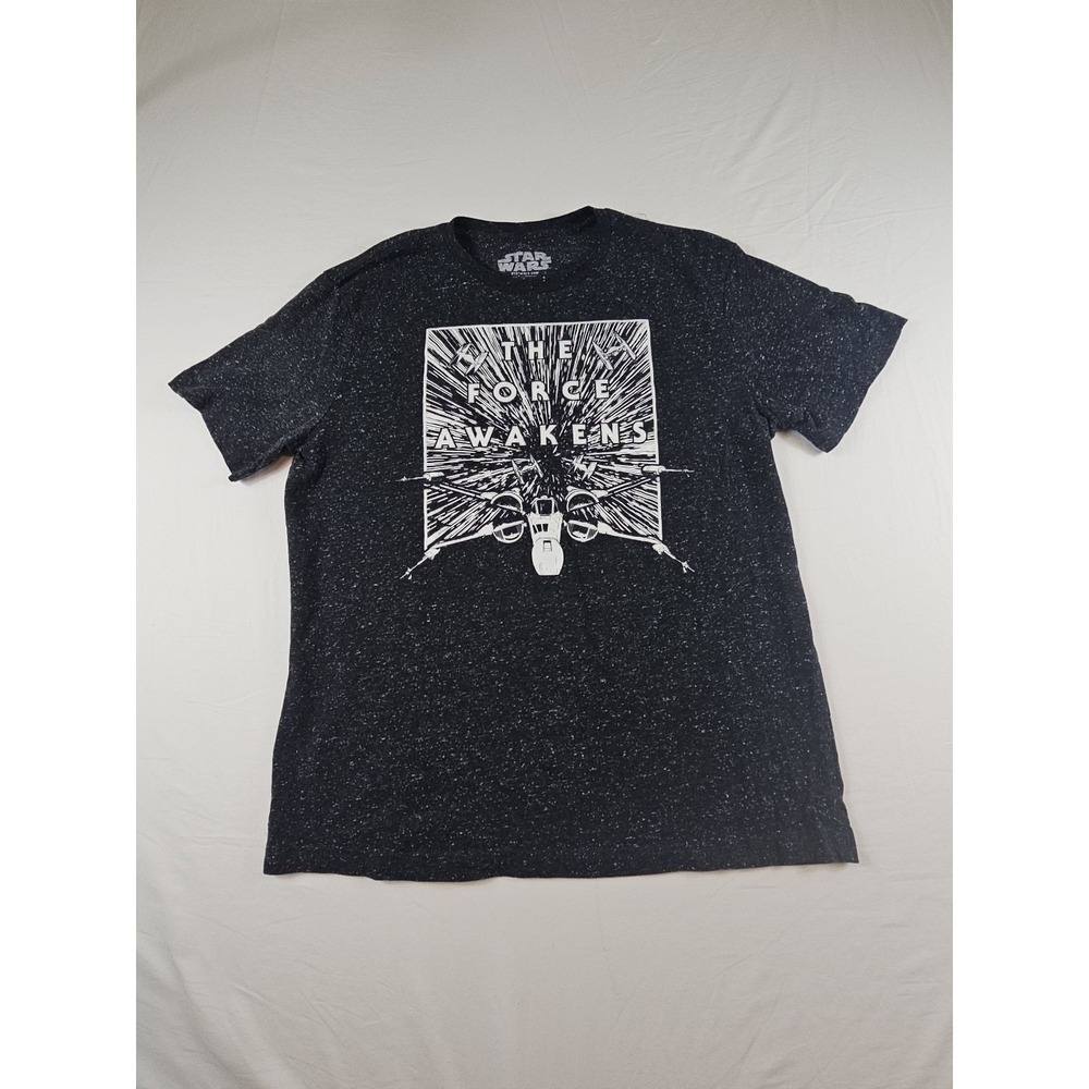 Star Wars The‎ Force Awakens Mens Black Graphic T-Shirt  Size L